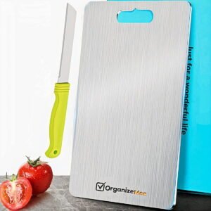 Medium Stainless steel chopping cutting board Size : (317 MM X 210 MM)