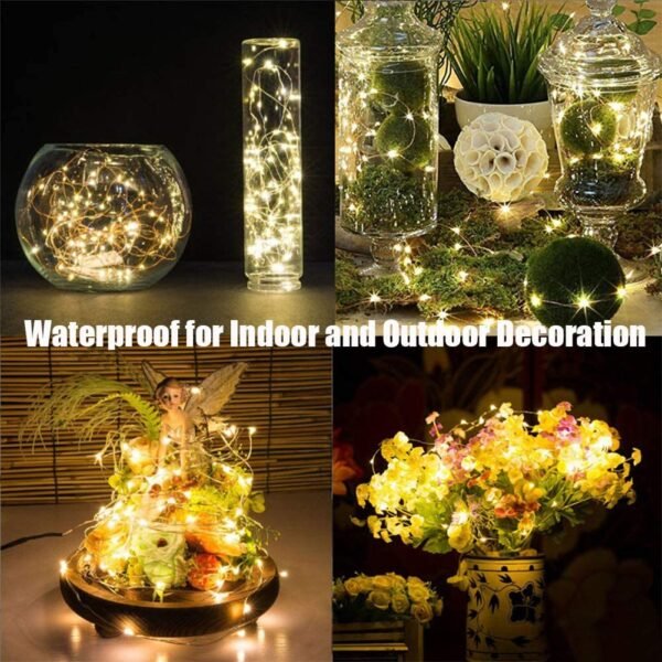20 Meters 200 LED Copper String Lights IP65 Waterproof USB Powered Warm White