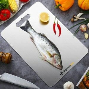 Steel chopping cutting board