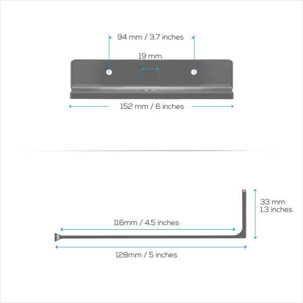 Metal Small Wall Mounted Shelves,Bluetooth Speaker,Wi-Fi Camera Stand Corner Floating Shelf for Living Room & Bedroom,Home Decor Items Plant Pot mounting Racks [15.5 X12.5Cm] Qty 1 (Grey)