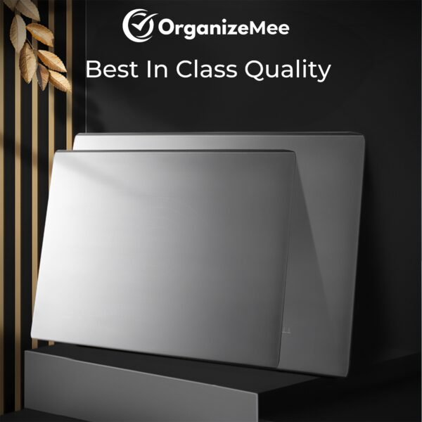 42 cm x 32 CM Medium Stainless Steel Kitchen Counter Top/Platform Chopping Board,Worktop Cutting & Chopping, with Lip Bend and