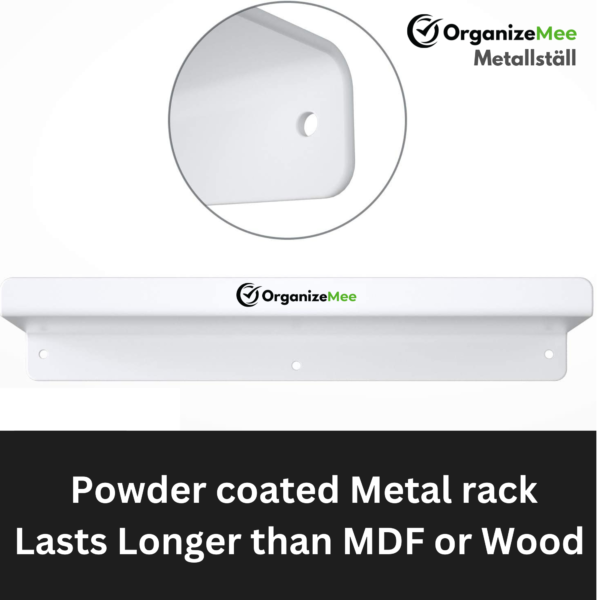 Set of 3 Metal Wall Mounted Shelves rack,Bluetooth Speaker,Wi-Fi Camera Stand Corner Floating Shelf for Living Room & Bedroom,Home Decor Items Plant Pot mounting Racks (White)