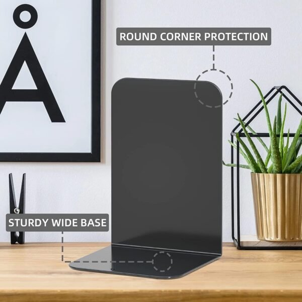 OrganizeMee Book Stand & Organizer Set | Office Table Accessories with File Organiser Stylish Holder Study Decor & Shelf Books Desk Expandable Case Magazine Tabletop Rack Space-Saving Bookends 1 Pair