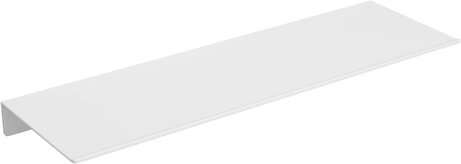 OrganizeMee - 17 inch Z Metal Small Wall Mounted Shelves,Bluetooth Speaker,Wi-Fi Camera Stand Corner Floating Shelf for Living Room & Bedroom,Home Decor Items Plant Pot mounting Racks, Show Piece Organizer(White)